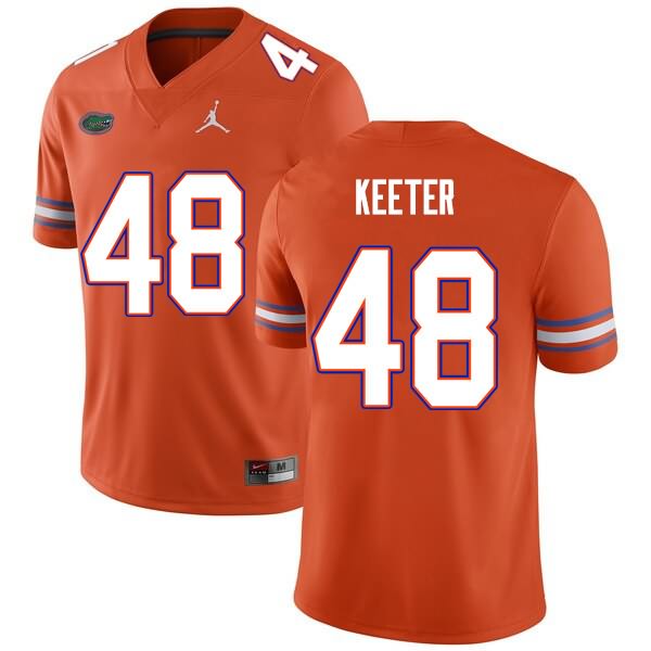 NCAA Florida Gators Noah Keeter Men's #48 Nike Orange Stitched Authentic College Football Jersey EAW4864II